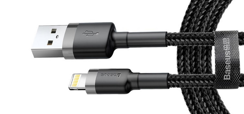 Baseus opletený kabel USB-A na Lightning 2m Grey
